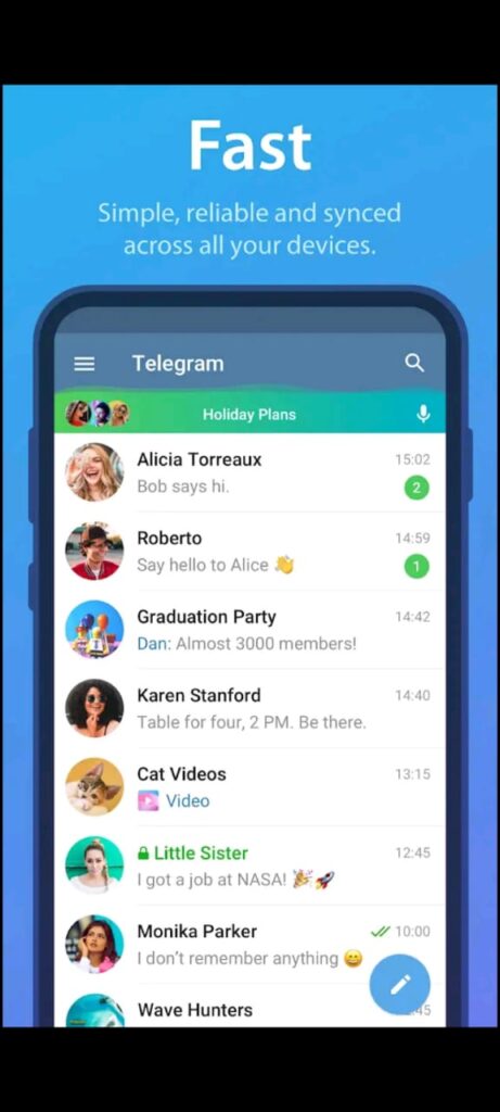 Telegram Mod Apk chat box